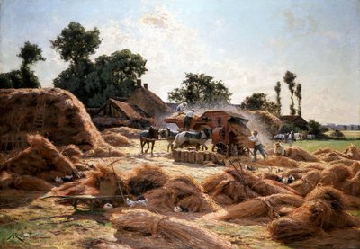 The Threshing Machine by Albert Rigolot